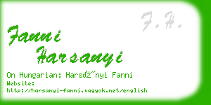 fanni harsanyi business card